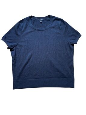 Lands' End Deep Blue Knit Short Sleeve Top size 2x